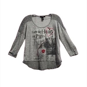 Style & Co Paris-Theme Sweater, Petite/LG